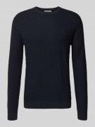 Regular fit gebreide pullover met structuurmotief, model 'KALLE'