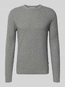 Regular fit gebreide pullover met structuurmotief, model 'KALLE'