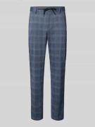 Slim fit pantalon met riemlussen