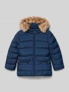 Regular fit gewatteerd jack met imitatiebont