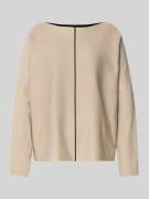 Comfort fit gebreide pullover met een anderskleurige achterkant