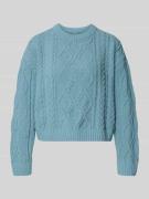 Regular fit gebreide pullover met structuurmotief, model 'ELLY'