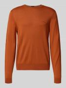 Regular fit gebreide pullover van pure scheerwol, model 'BOTTO'