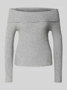 Slim fit gebreide pullover van viscosemix, model 'KATIA'