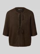 Loose fit gebreid jack met strikdetail, model 'SIMONI'