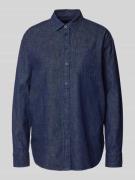 Overhemdblouse met labelstitching, model 'BRAWLEY'