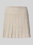 Plooirok met labeldetail