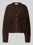 Gebreid jack in bouclélook met wol