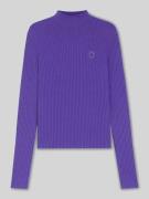Slim fit gebreide pullover met ribstructuur, model 'SARMIE'