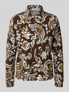 Relaxed fit blouse met lange mouwen van katoenmix