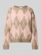 Gebreide pullover met ronde hals, model 'Grsargyle'