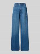 Wide leg high rise jeans van katoenmix, model 'SURI'