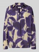 Blouse met lange mouwen met V-hals, model 'DERRY'