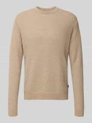 Gebreide pullover met ronde hals, model 'REAGAN'