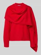 Gebreide pullover met sjaal