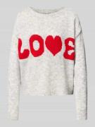 Loose fit gebreide pullover met wol