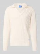 Oversized gebreide pullover van katoenmix