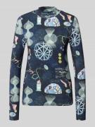 Shirt met lange mouwen en opstaande kraag