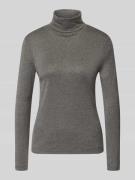 Slim fit shirt met lange mouwen van katoenmix