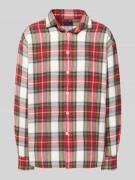 Relaxed fit overhemdblouse met labelstitching