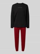 Pyjama met logomotief en labelstitching