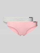 Slim fit slip van katoenmix in een set van 2 stuks