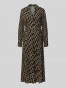 Overhemdjurk van viscose met strikceintuur, model 'VARLA'