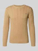 Gebreide pullover met ribboorden