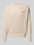 Gebreide pullover met ribboorden, model 'Signar'