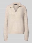 Regular fit gebreide pullover met overhemdkraag, model 'LEFILE'