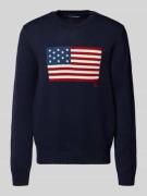 Gebreide trui met motiefprint