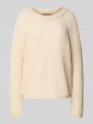 Relaxed fit gebreide pullover met mohair