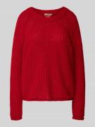Relaxed fit gebreide pullover met mohair