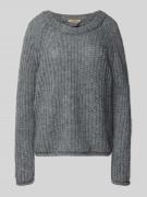 Relaxed fit gebreide pullover met mohair