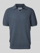 Regular fit poloshirt met structuurmotief