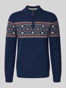 Noorse trui van wolmix met schipperskraag