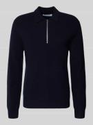 Gebreide pullover van wol met ritssluiting, model 'ISAKS'