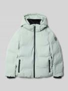 Regular fit gewatteerd jack met capuchon, model 'MUYLA'