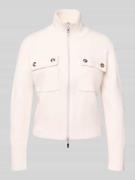 Gebreid jack met tweewegsritssluiting en borstzakken