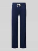 Joggingbroek met elastische band en labeldetail