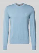 Regular fit gebreide pullover van een mix van katoen en kasjmier, mode...