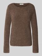Regular fit gebreide pullover van scheerwolmix met alpaca