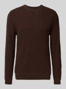 Gebreide pullover met ribboorden