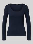 Shirt met lange mouwen in riblook, model 'CHITRA'