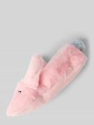 Huisschoenen van imitatiebont met antislipzool