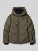 Regular fit gewatteerd jack met logo-applicatie, model 'Grazzo'