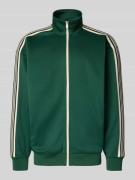 Regular fit sweatjack met galonstrepen, model 'RIBER'