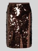 Regular fit rock met all-over pailletten, model 'Tacca'