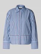 Boxy fit overhemdblouse van puur katoen