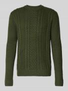 Gebreide pullover met ribboorden, model 'PAUL'